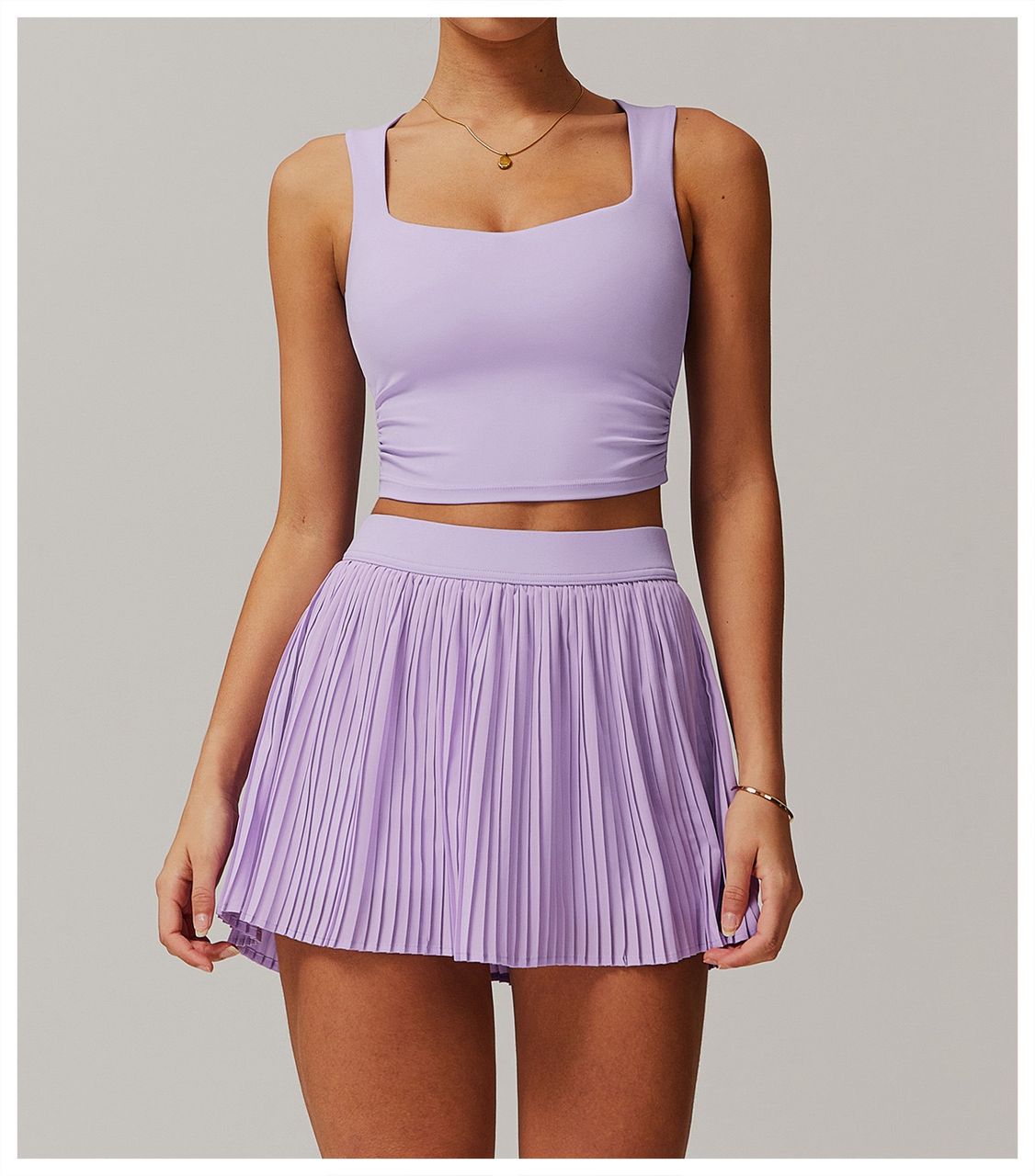 Luxe Glide Pleated Skort