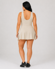 Wrap-Front Skort Dress