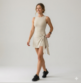 Wrap-Front Skort Dress